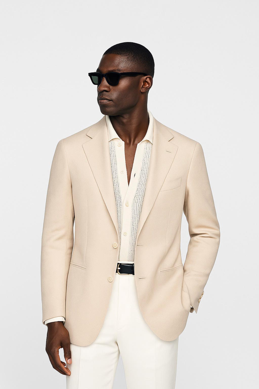 Cotton Blazer - Beige