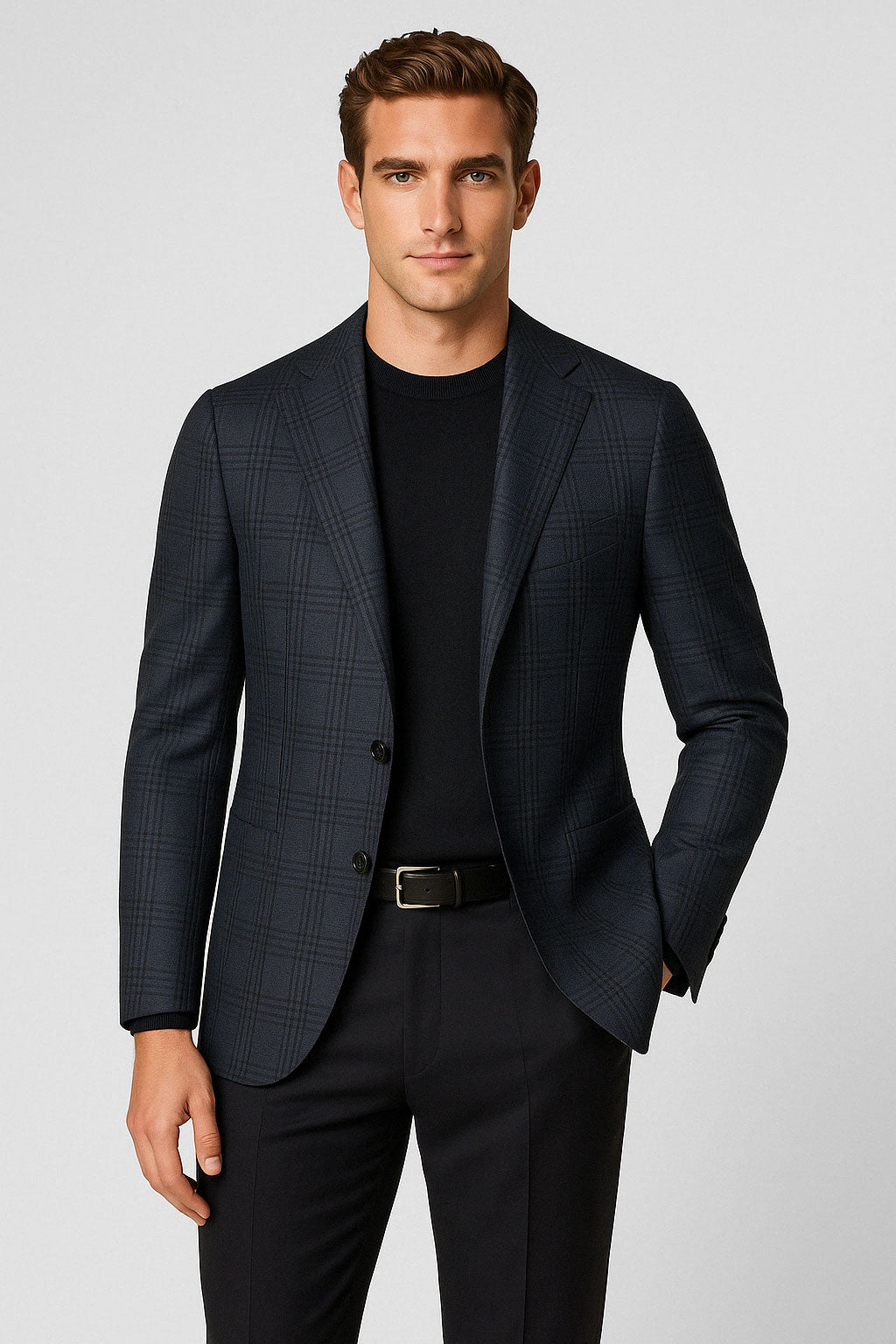 Prince of Wales Slim-Fit Jacket - Grey