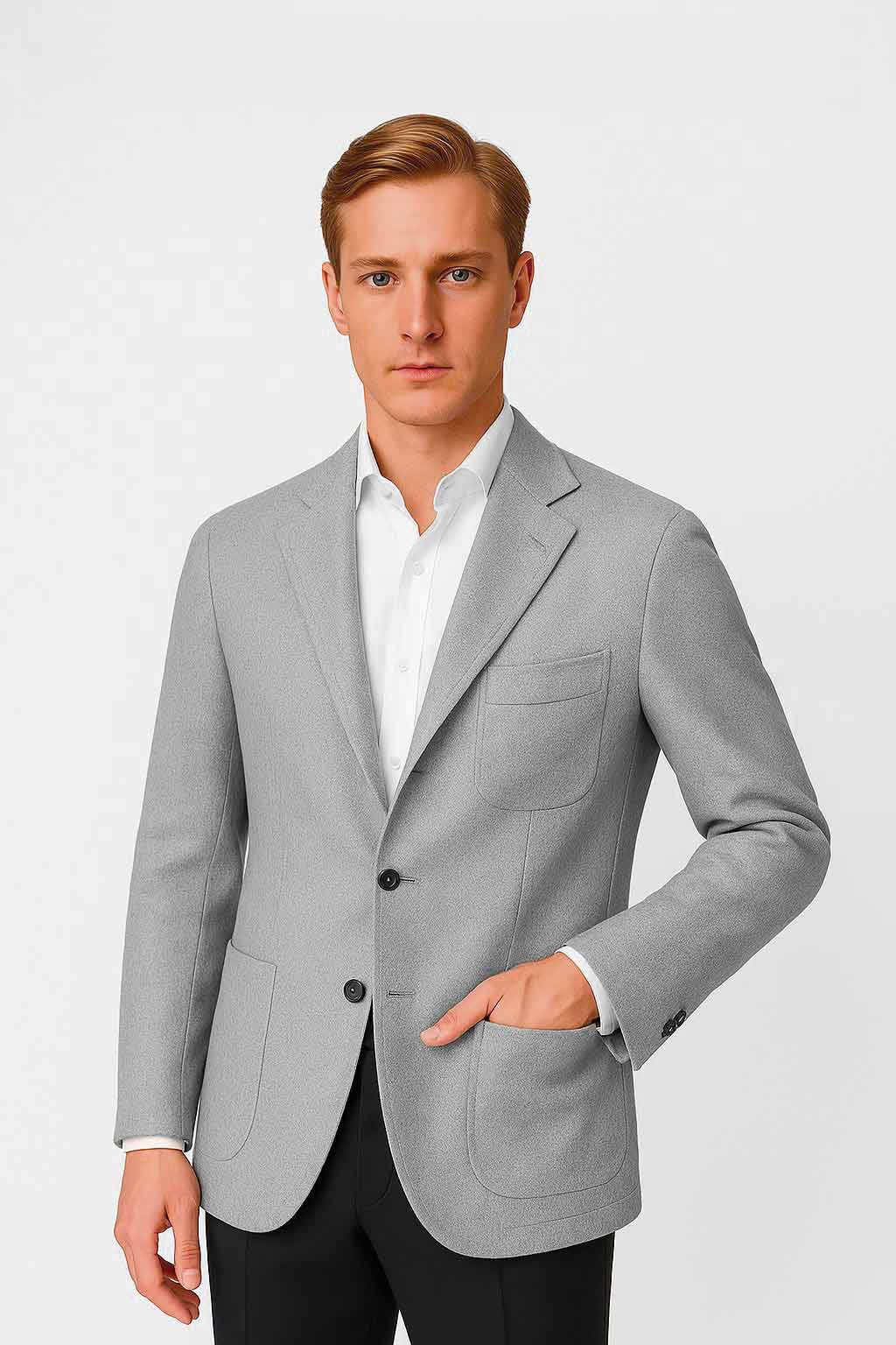 Viscose Blazer - Grey